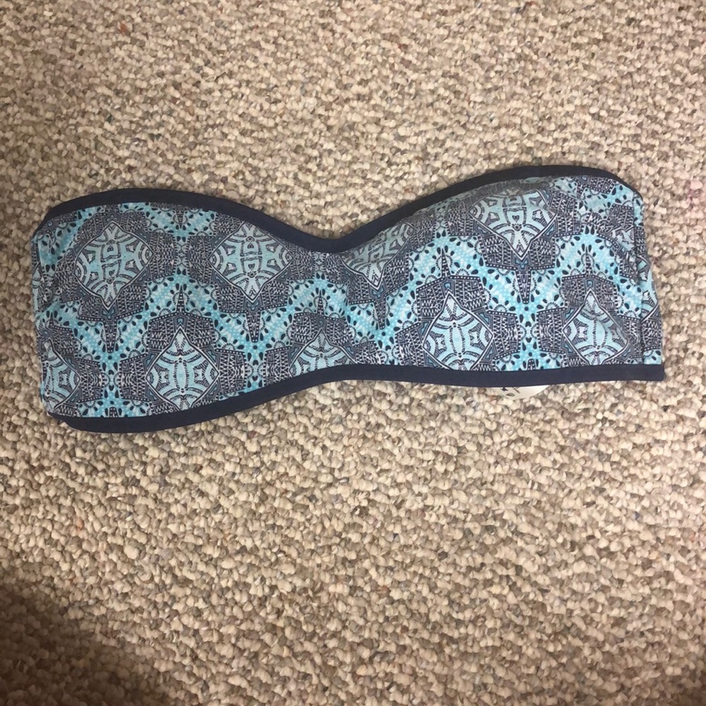 Blue Strapless jessica Simpson bathing suit top